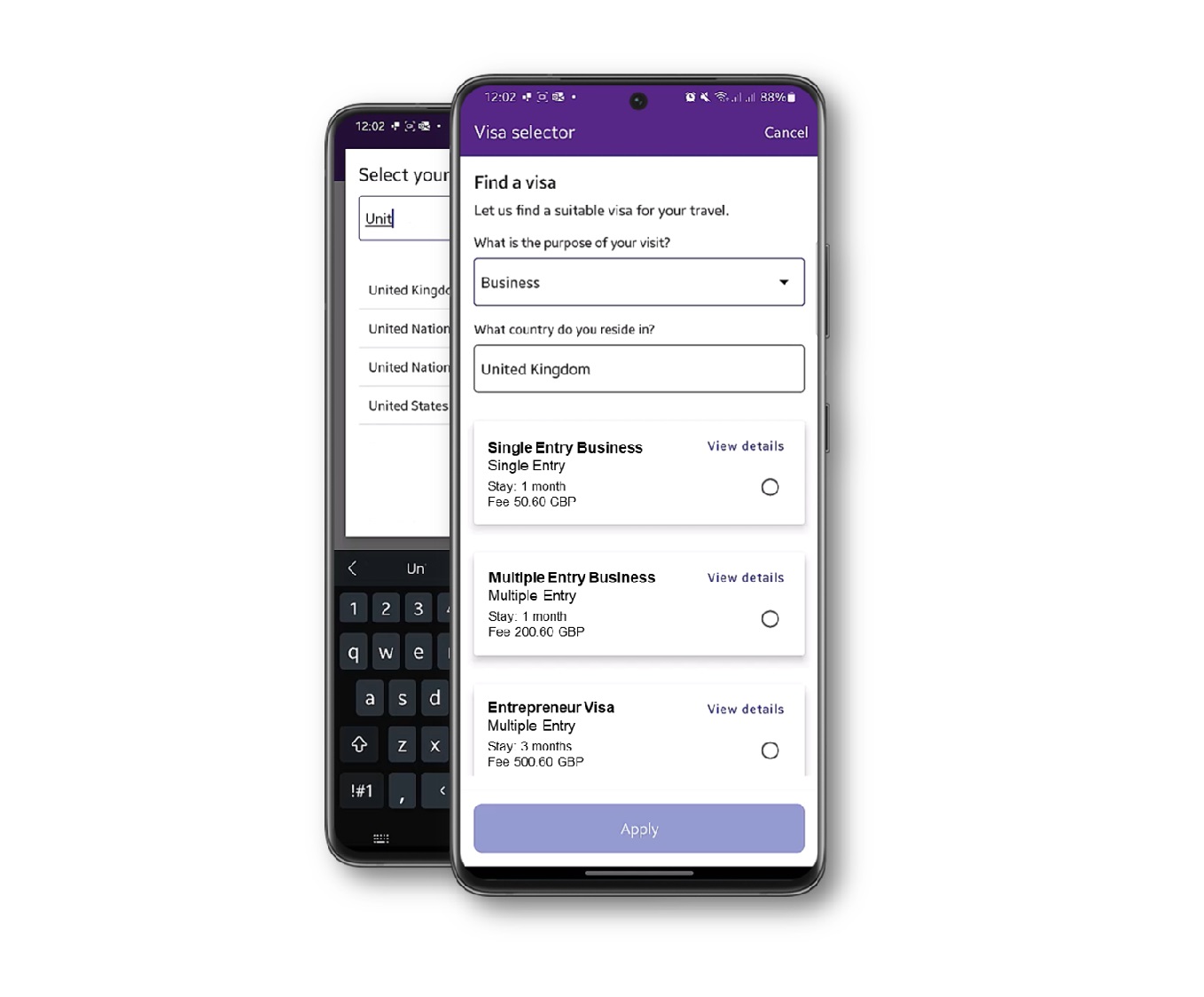 Eligibility wizards and Application submission